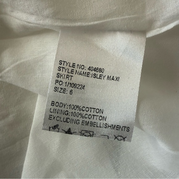 Perfect Stranger Elegant White A-Line Women's Skirt Size 6 - Picture 10 of 10